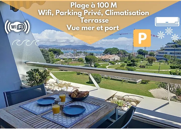 T1Bis Vue Mer Et Port Marina Baie Des Anges